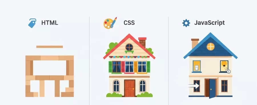 تفاوت بین HTML، CSS و JavaScript